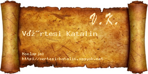 Vértesi Katalin névjegykártya